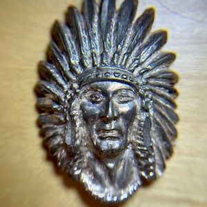 Sterling 925 Indian Head Pendant